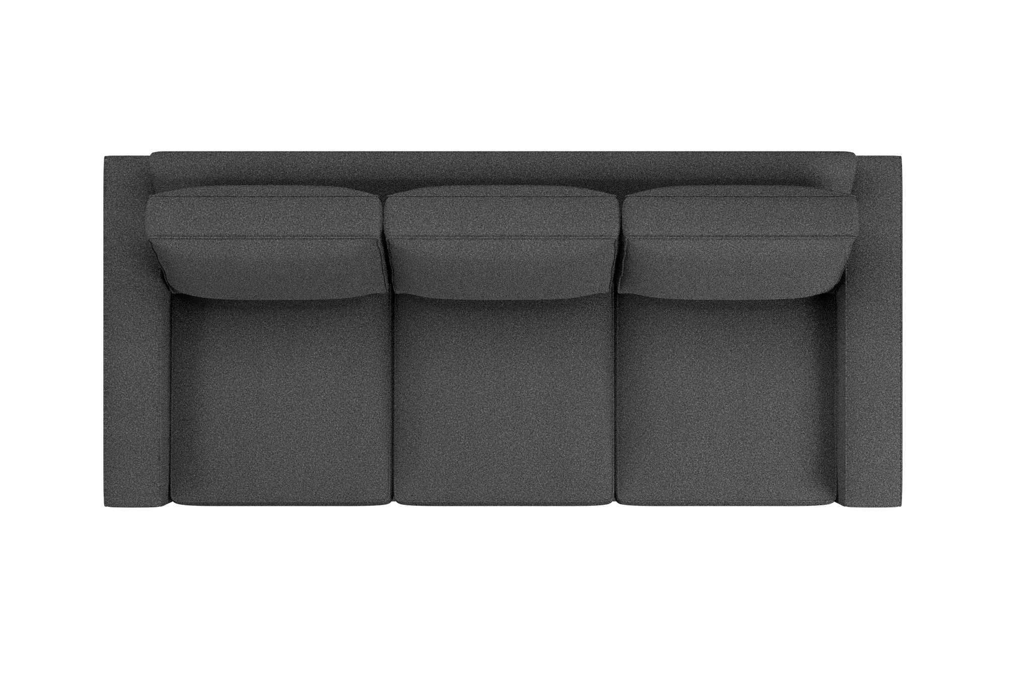 Edgewater Delray Dark Gray 96" Sofa W/ 3 Cushions