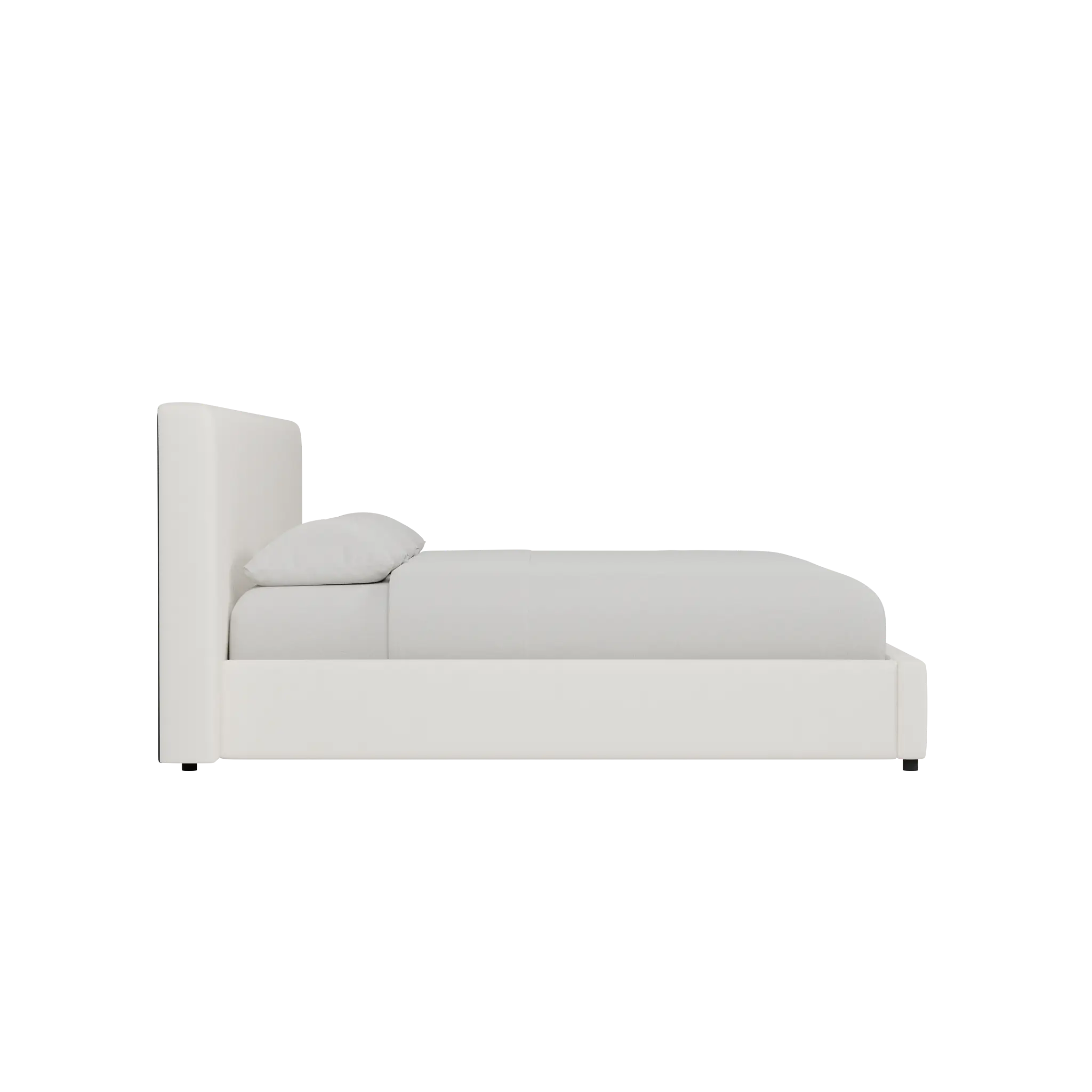 Grayton Gellar White 44" Upholstered Platform Bed Grayton Gellar White 44" Upholstered Platform Bed