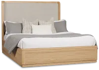 Emory Light Tone Upholstered Platform Bed