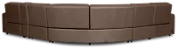 Sawyer Dark Brown Micro Medium Triple Power 2-arm Sectional