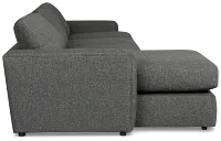 Brantley Dark Gray Fabric Small Left Chaise Sectional