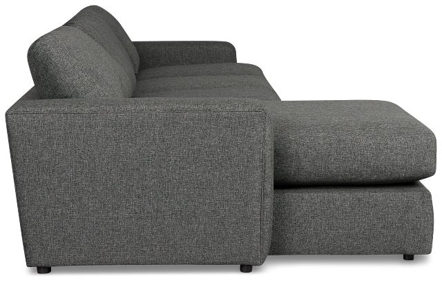 Brantley Dark Gray Fabric Small Left Chaise Sectional