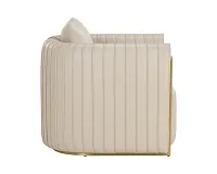 Abbey Beige Lthr/vinyl Accent Chair