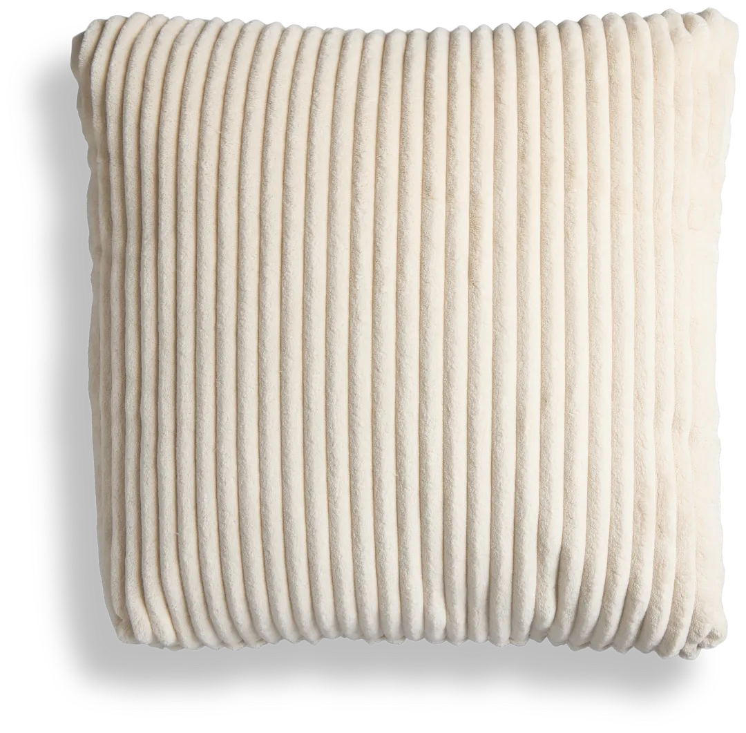 Charlie Ivory Square 20" Accent Pillow