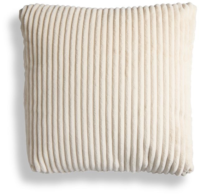 Charlie Ivory Square 20" Accent Pillow