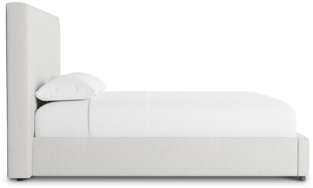 Grayton Delray Pewter 54" Upholstered Platform Bed