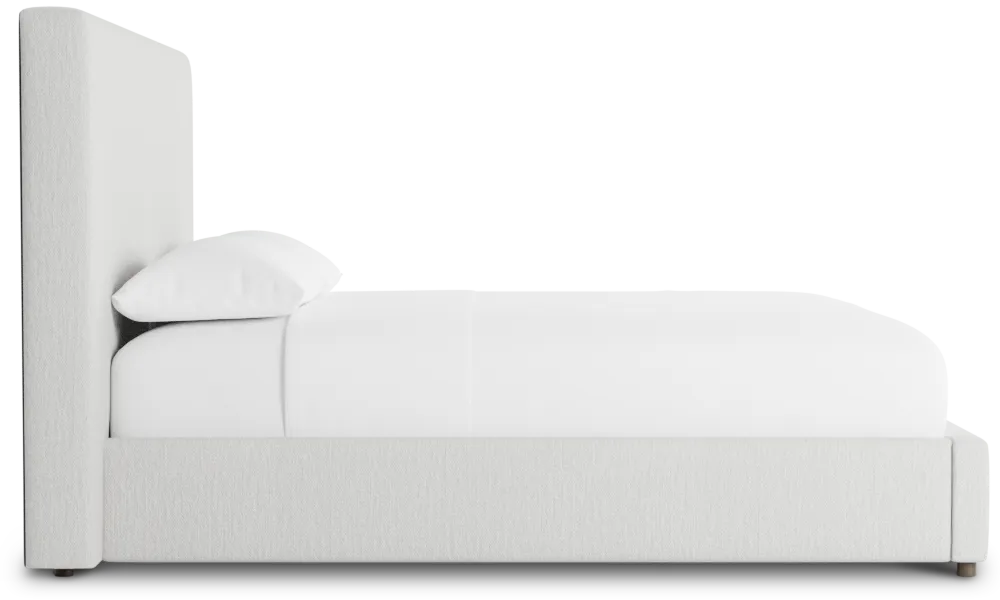 Grayton Delray Pewter 54" Upholstered Platform Bed