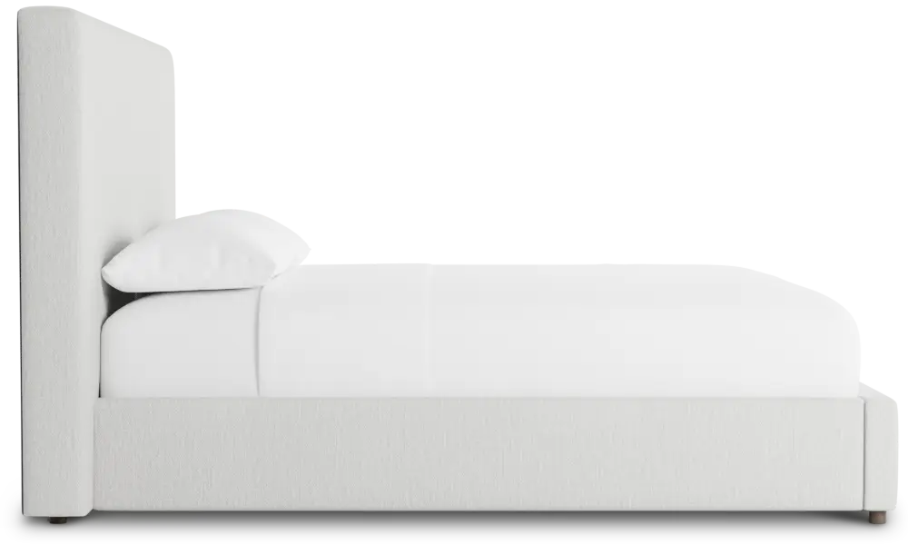 Grayton Delray Pewter 54" Upholstered Platform Bed Grayton Delray Pewter 54" Upholstered Platform Bed