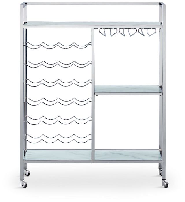 Teren Chrome Bar Cart