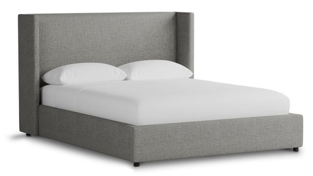 Captiva Linen Gray 48" Upholstered Shelter Bed