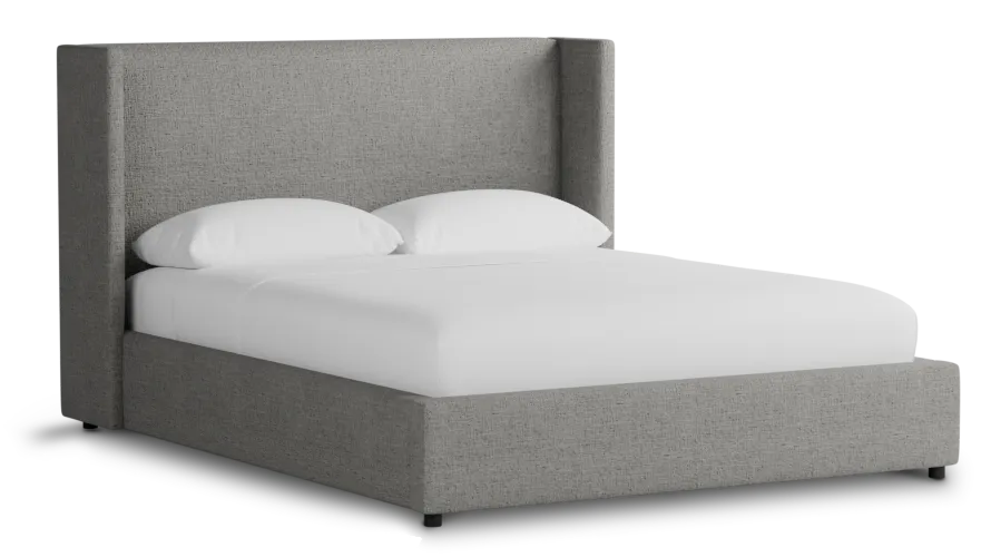 Captiva Linen Gray 48" Upholstered Shelter Bed
