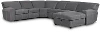 Callum Dark Gray Storage Small Right Reclining Chaise Sleeper Sectional