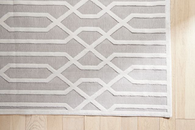 Oscar White 5x8 Area Rug