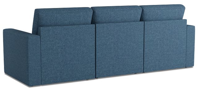Citymod Blue Fabric 3-piece Modular Sofa