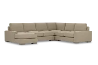 Edgewater Elite Taupe Medium Left Chaise Sectional