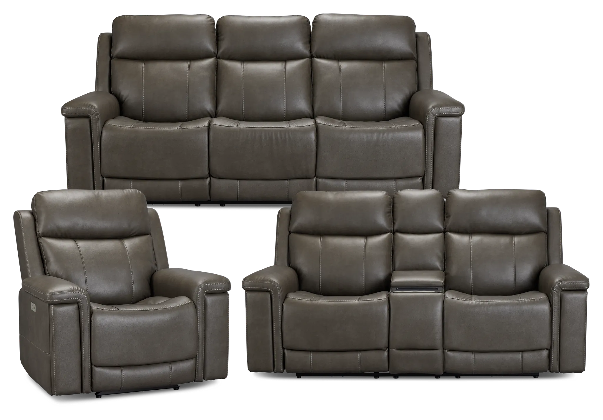 Jayden Gray Micro Power Reclining Living Room