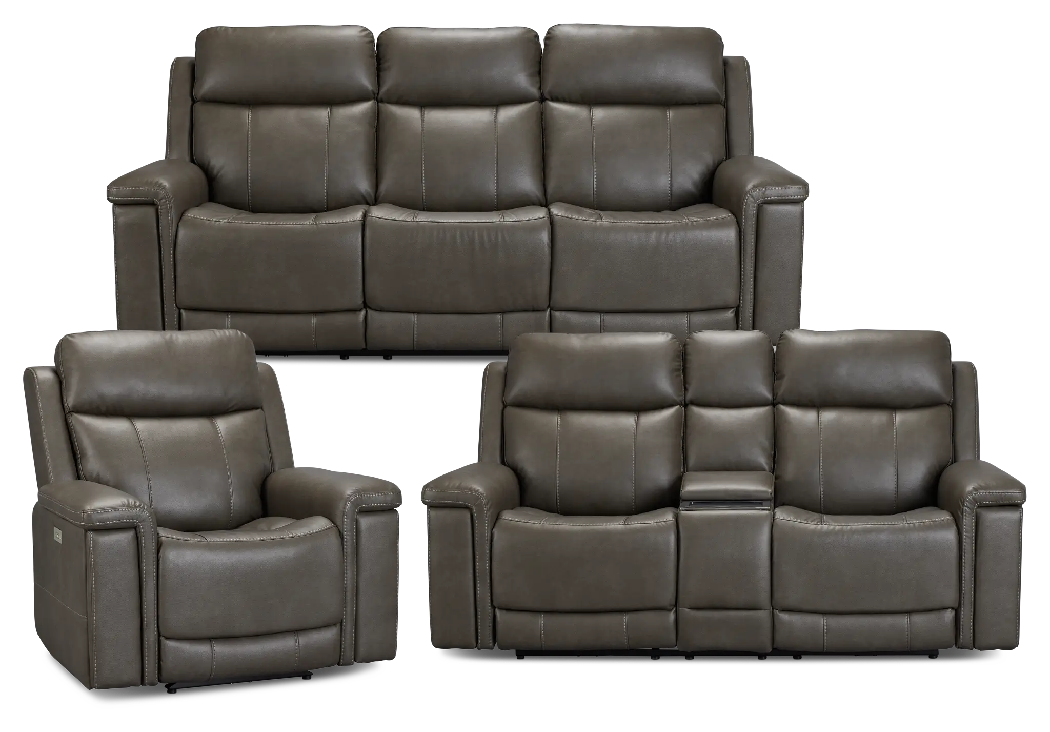 Jayden Gray Micro Power Reclining Living Room Jayden Gray Micro Power Reclining Living Room