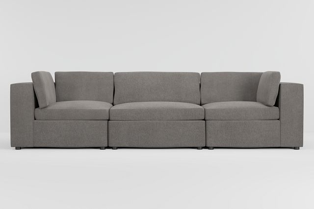 Destin Peyton Gray Fabric 3 Piece Modular Sofa
