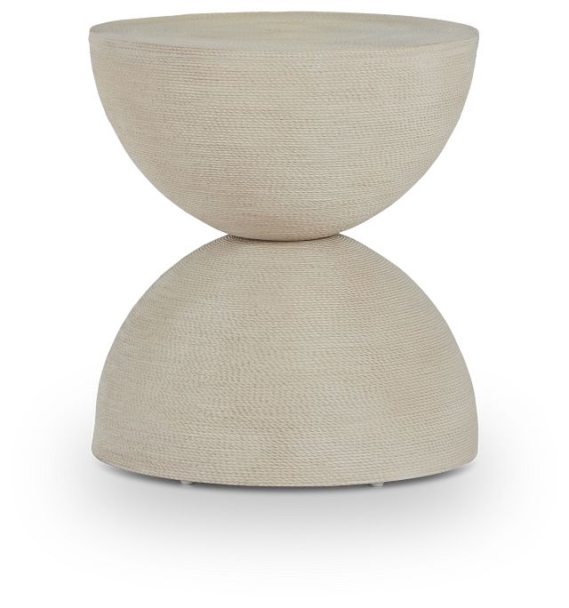 Marseilles Light Tone Woven Accent Table