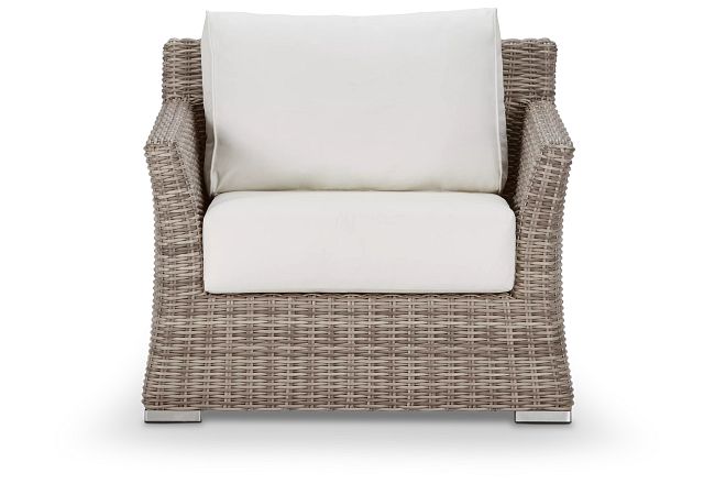 Raleigh White Woven Chair