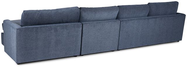 Noah Blue Fabric Small Right Chaise Sectional