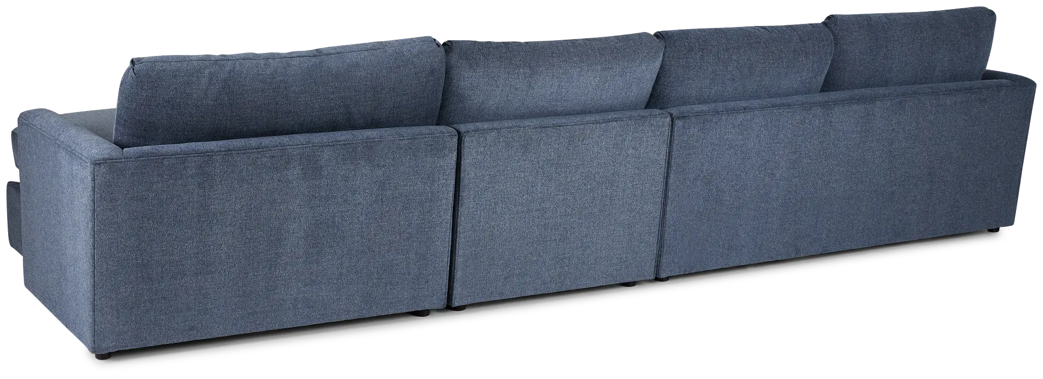 Noah Blue Fabric Small Right Chaise Sectional Noah Blue Fabric Small Right Chaise Sectional
