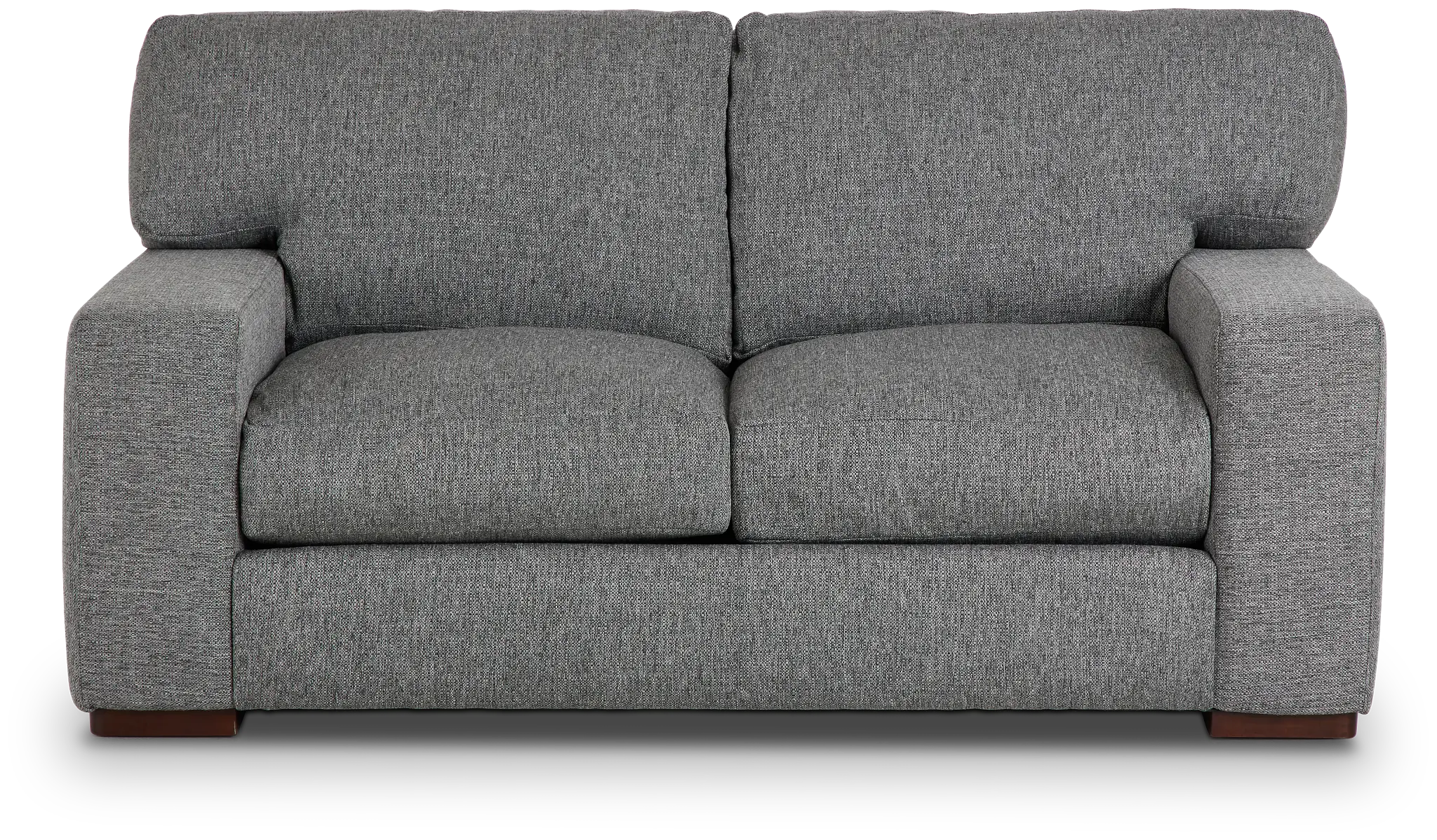 Veronica Dark Gray Down Loveseat Veronica Dark Gray Down Loveseat