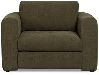 Alma Dark Green Fabric Chair