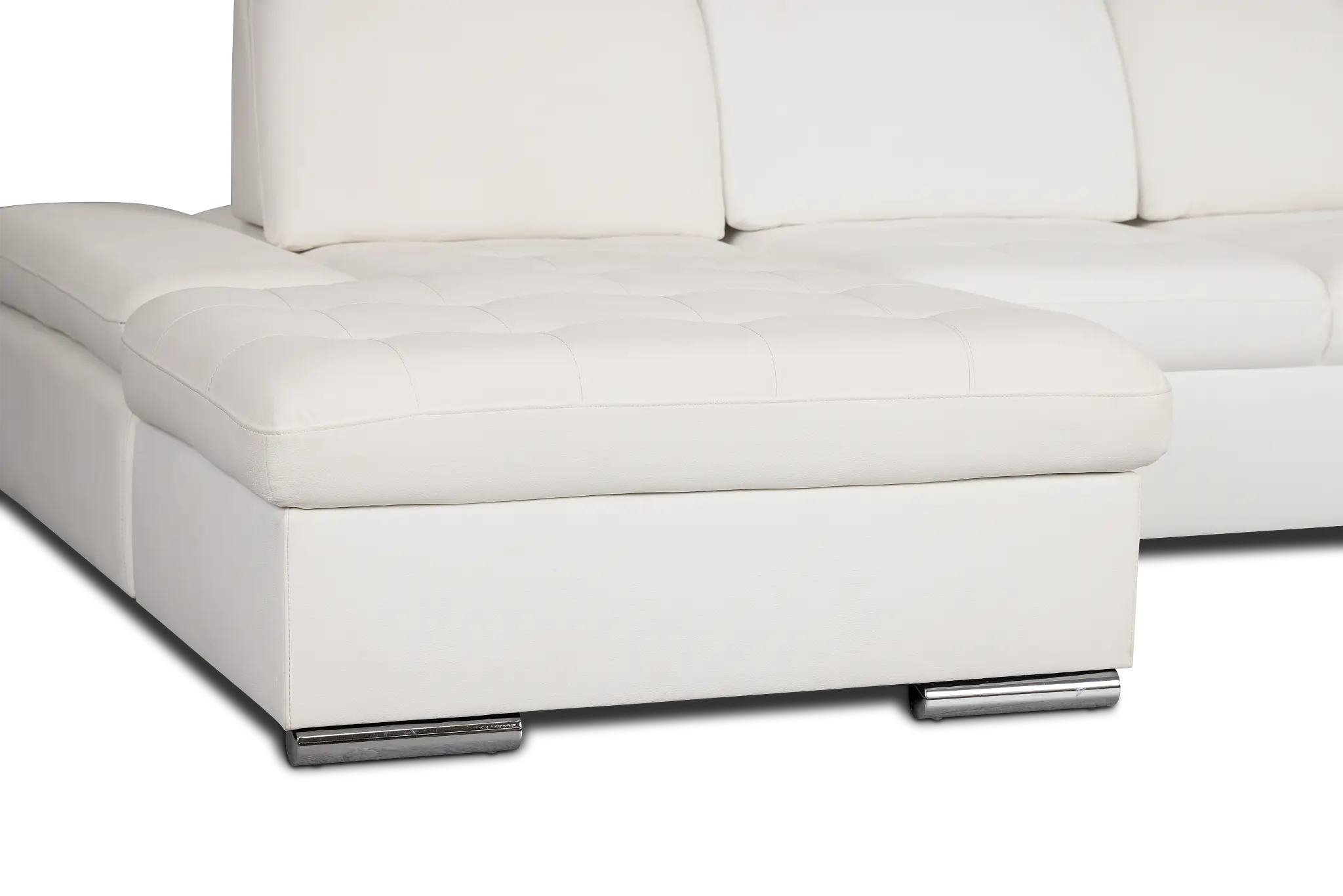 Eden White Micro Left Chaise Sleeper Sectional Eden White Micro Left Chaise Sleeper Sectional