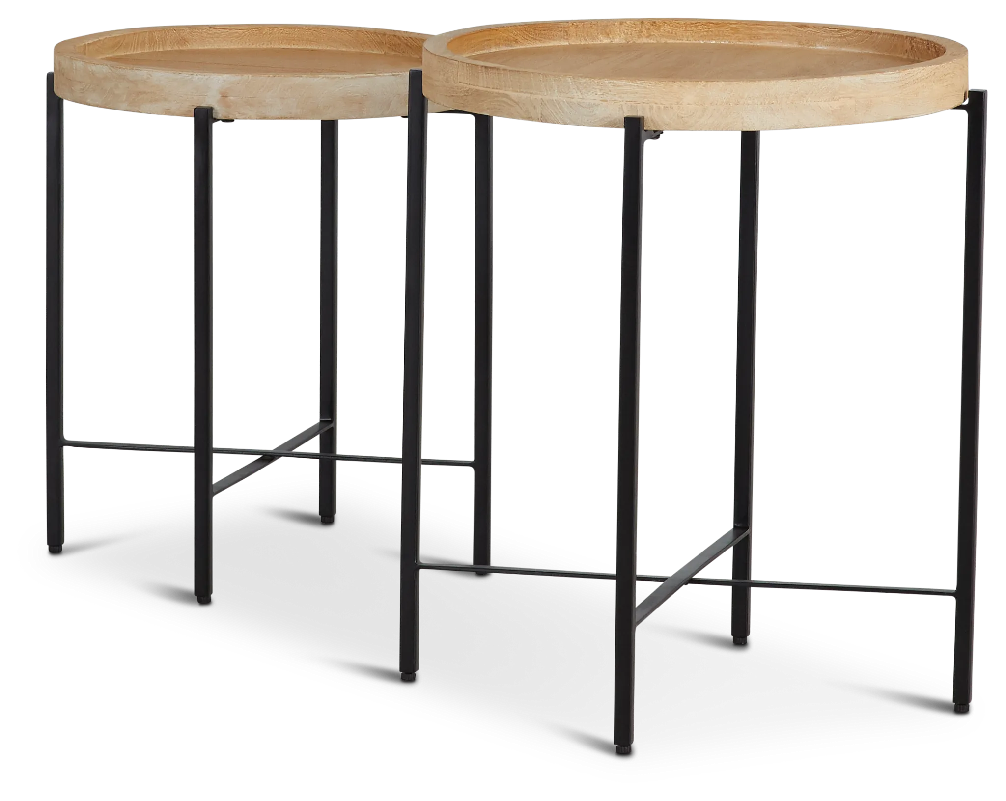 Farida Wood Set Of 2 Accent Table