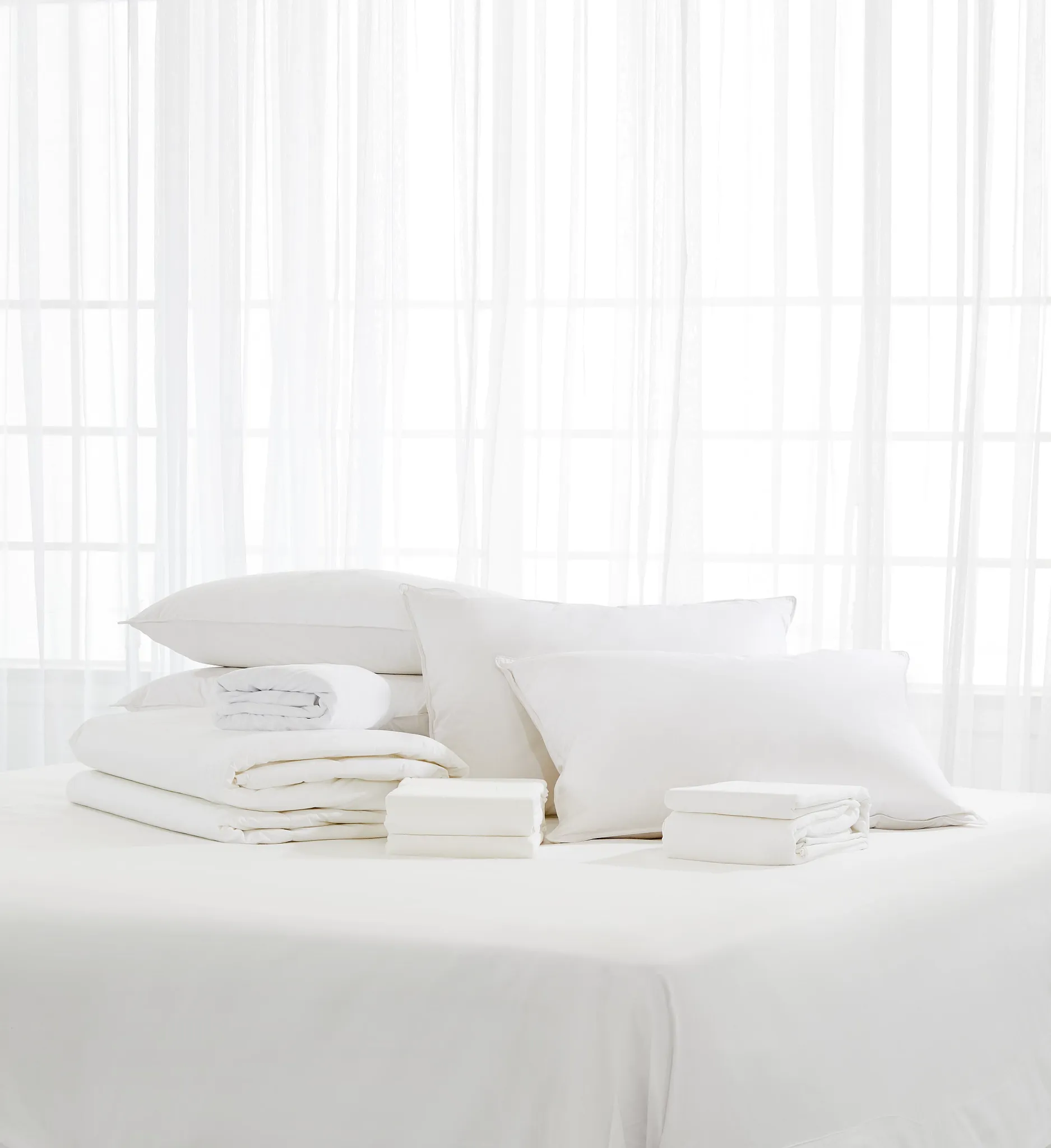 Rest & Renew Cotton Sateen White 300 Thread Sheet Set