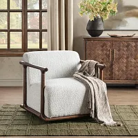 Coal Beige Fabric Swivel Accent Chair