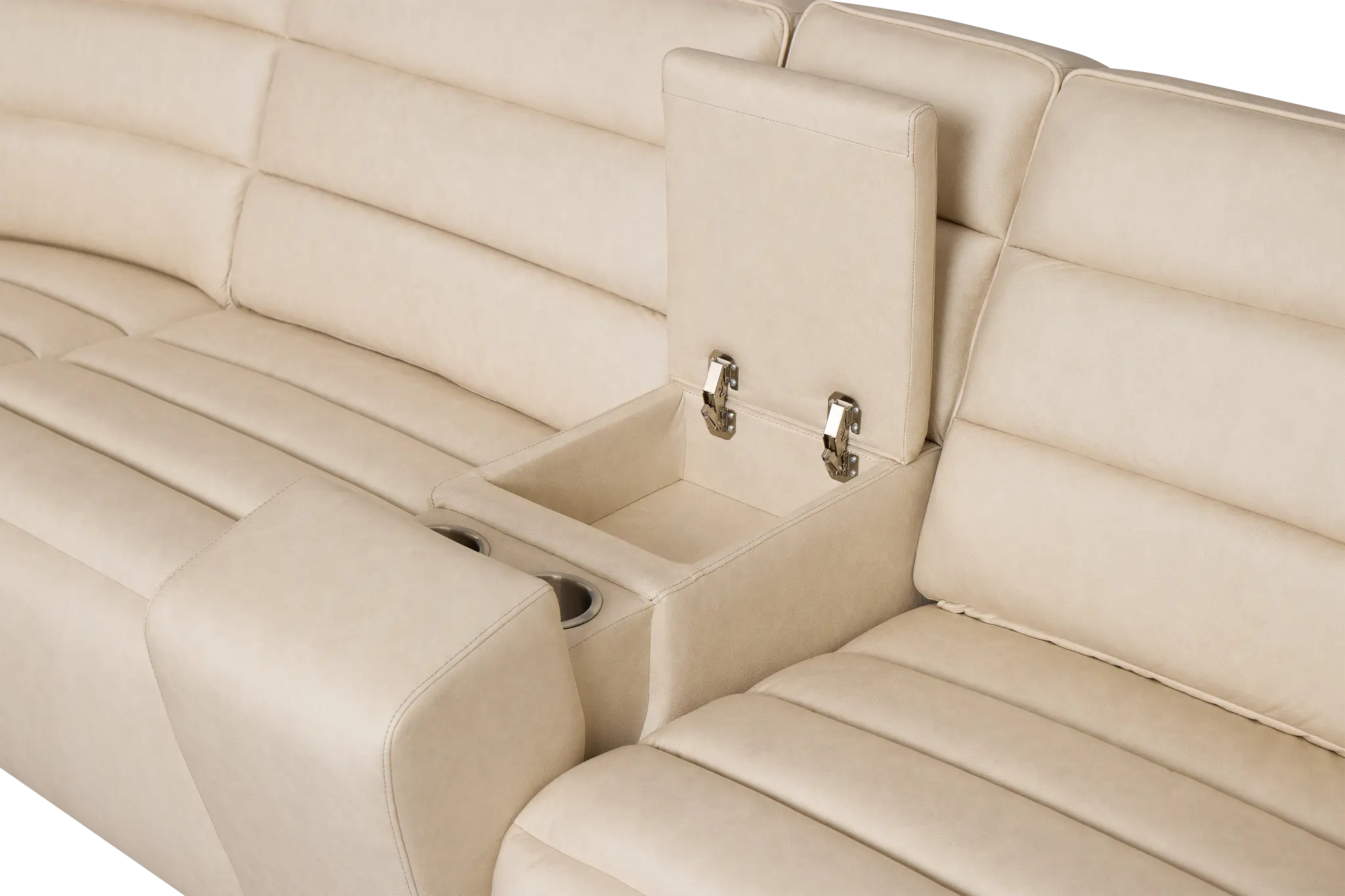 Sawyer Ivory Micro Medium Dual Power 2-arm Reclining Sectional Sawyer Ivory Micro Medium Dual Power 2-arm Reclining Sectional
