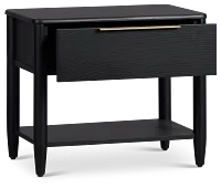 Stockton Black Large Drawer Nightstand