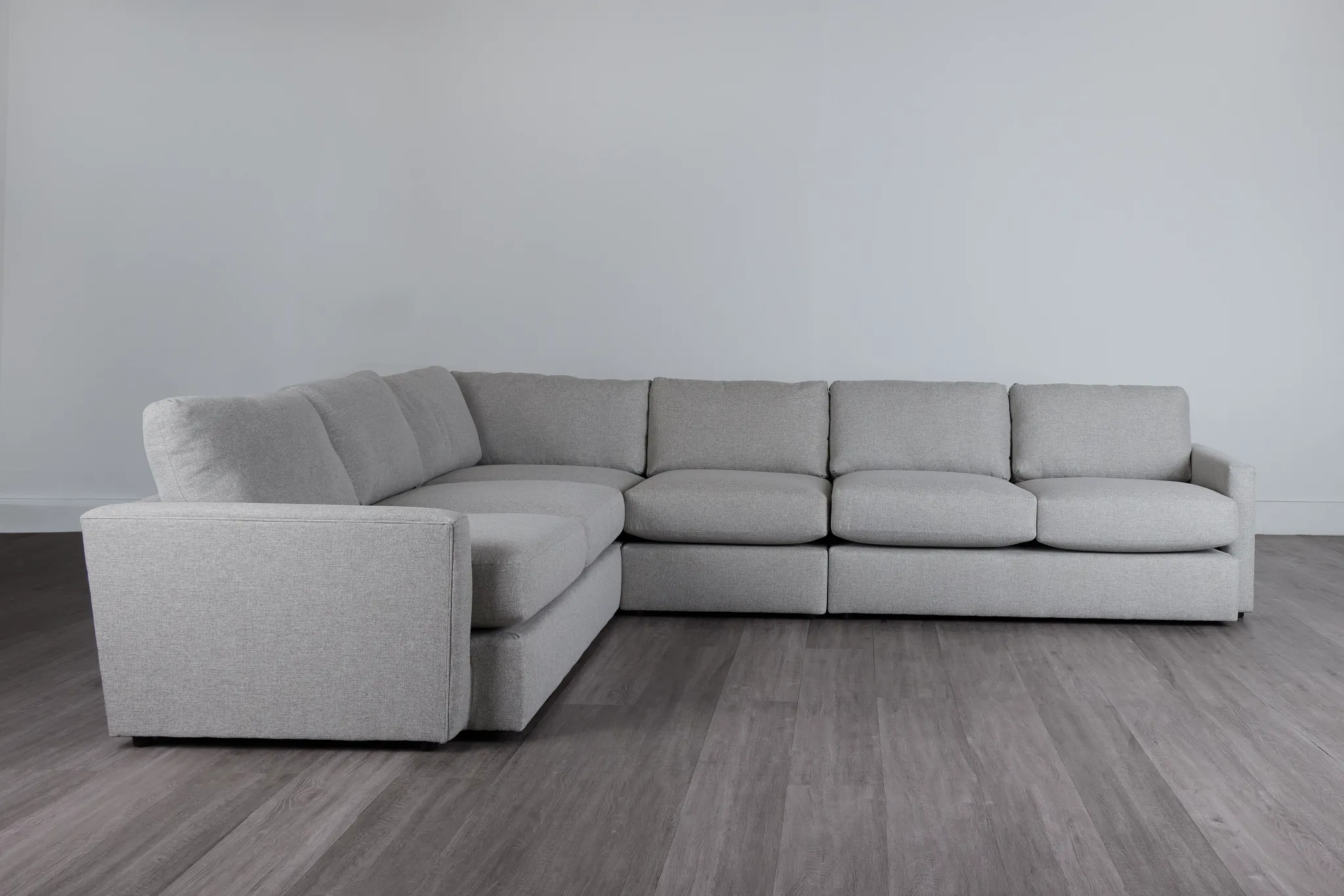 Noah Khaki Fabric Medium Two-arm Sectional