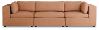 Destin Sutton Orange Fabric 3 Piece Modular Sofa
