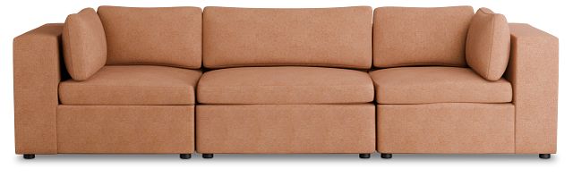 Destin Sutton Orange Fabric 3 Piece Modular Sofa