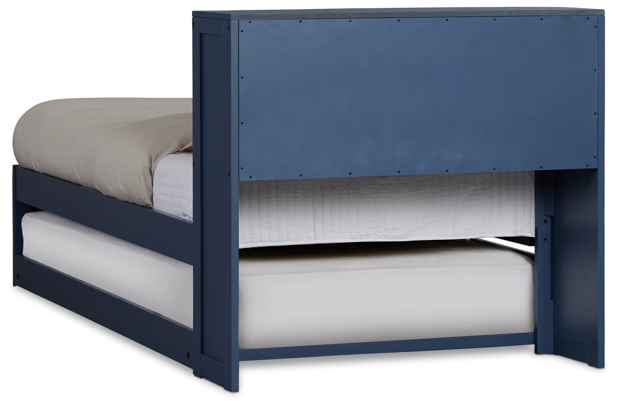 Charleston Dark Blue Bookcase Trundle Bed