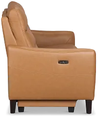 Keaton Brown Lthr/vinyl Power Reclining Sofa W/ Power Headrest