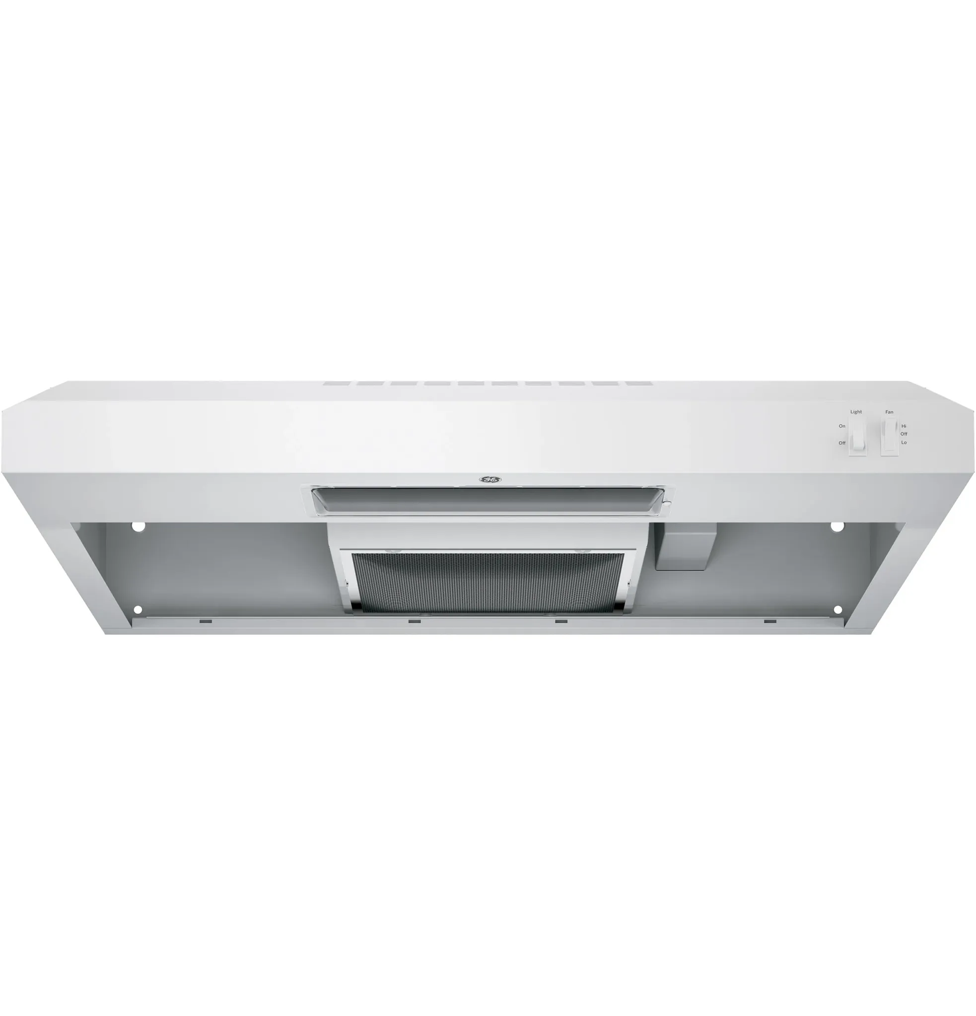 Ge 3300 Series White 30" Wall Mount Canopy Hood