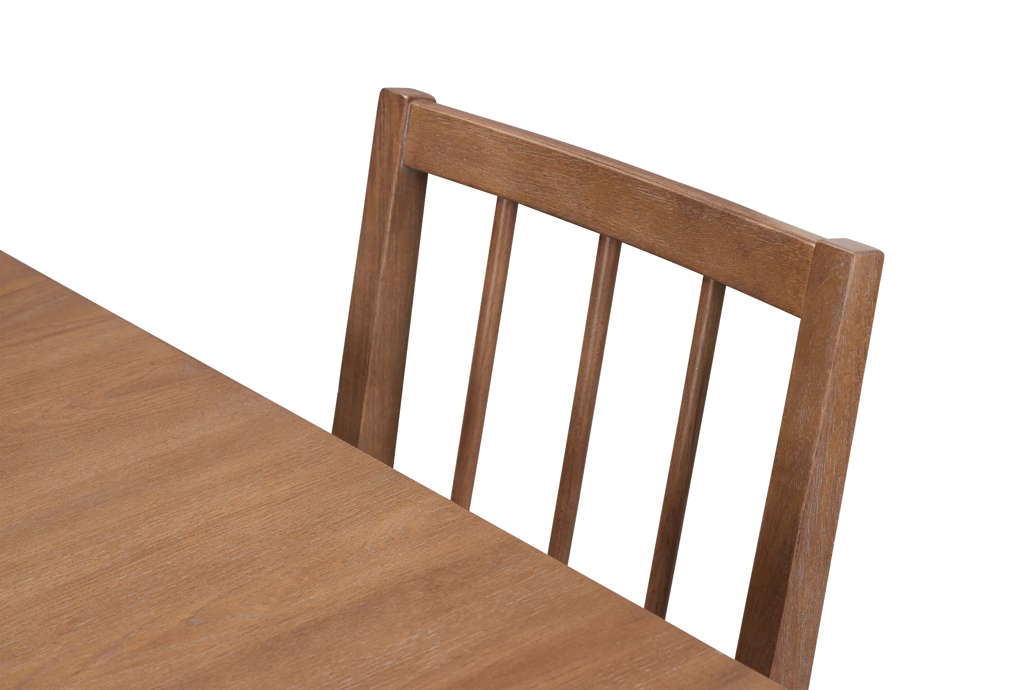 Provo Mid Tone Rect Table, 4 Gray Chairs & Bench