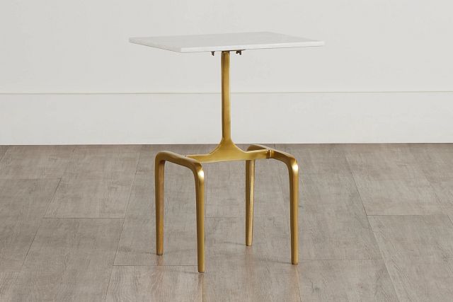 Harlan Gold Marble Accent Table