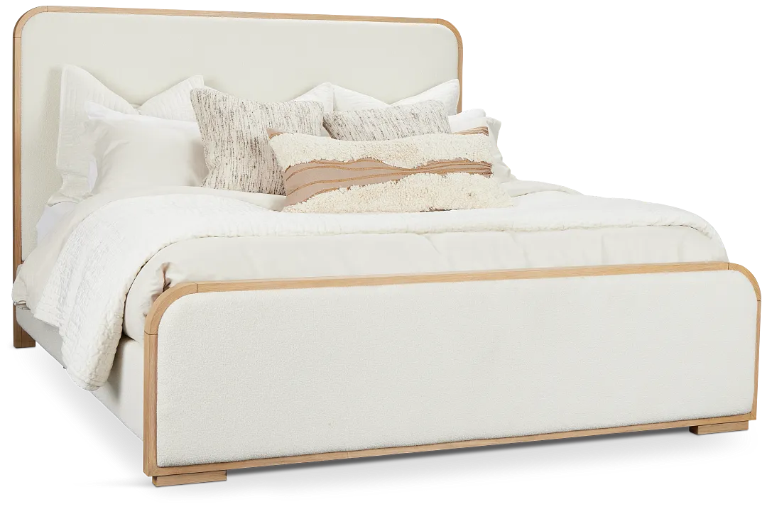 Malibu Light Tone Uph Panel Bed