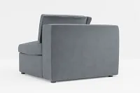 Destin Joya Gray Velvet Corner Chair