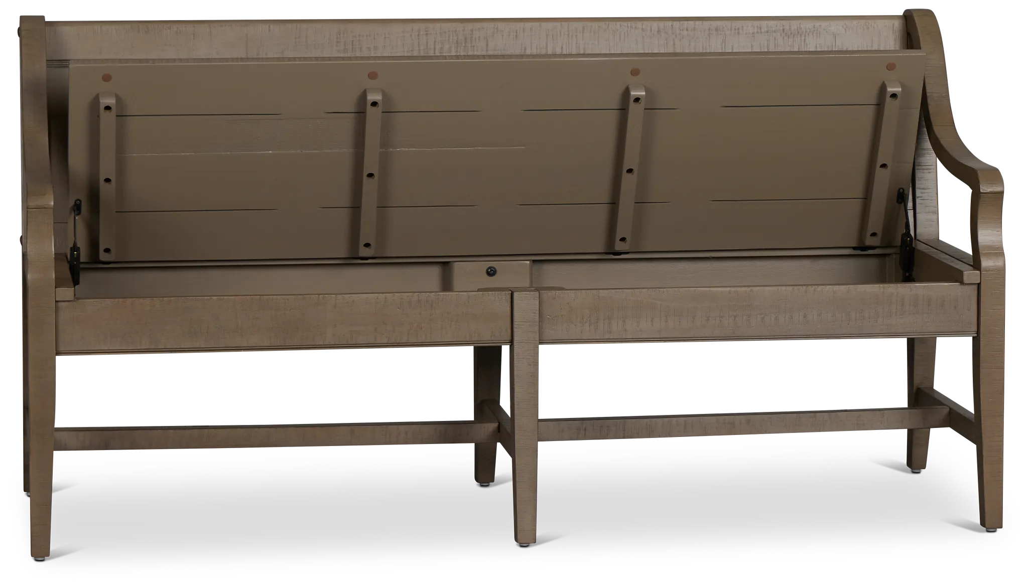 Heron Cove Light Tone Storage Dining Bench