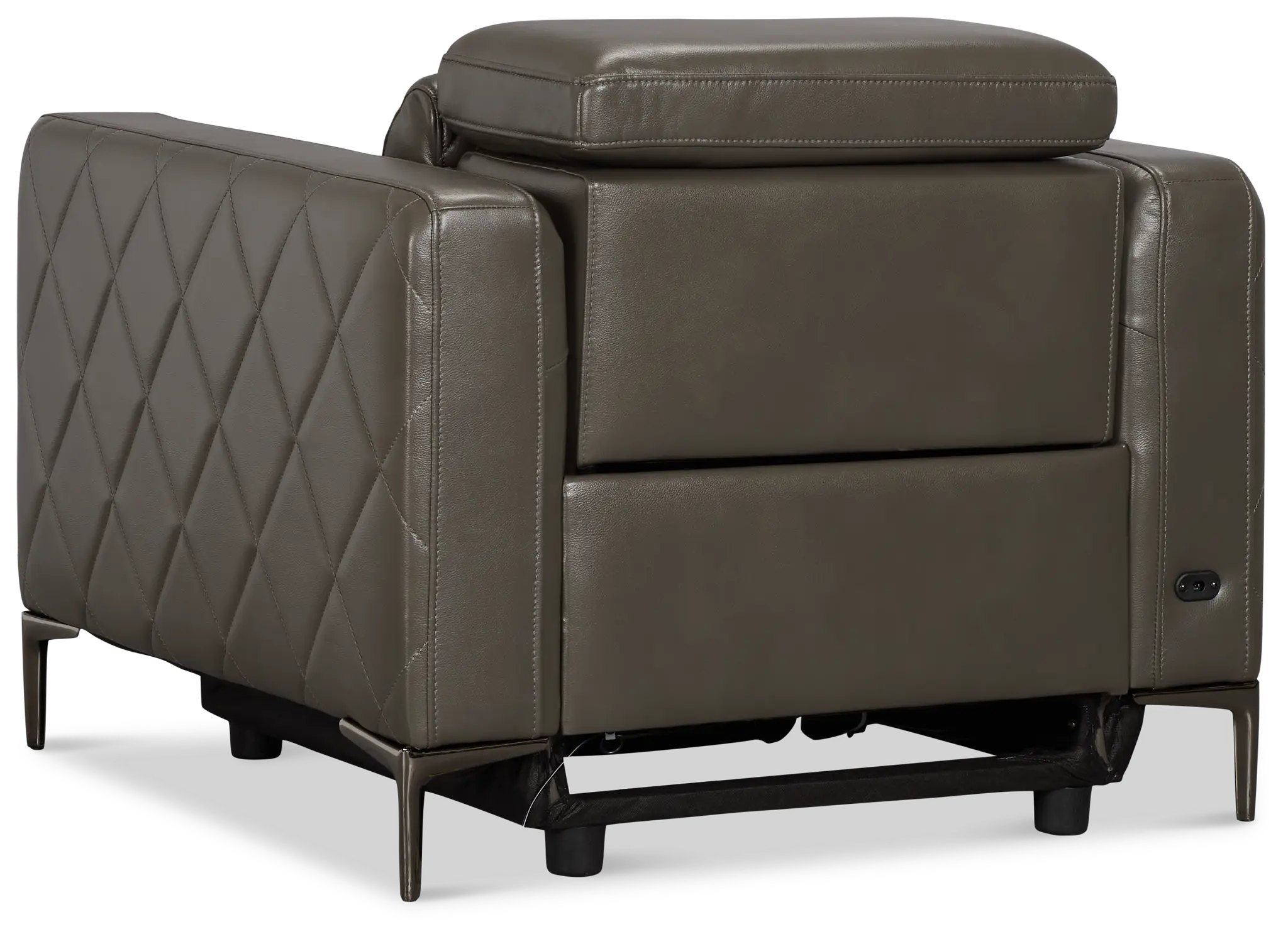 Ava Dark Gray Micro Power Recliner Ava Dark Gray Micro Power Recliner