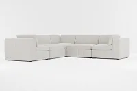 Destin Lucy Light Beige Fabric 5-piece Modular Sectional