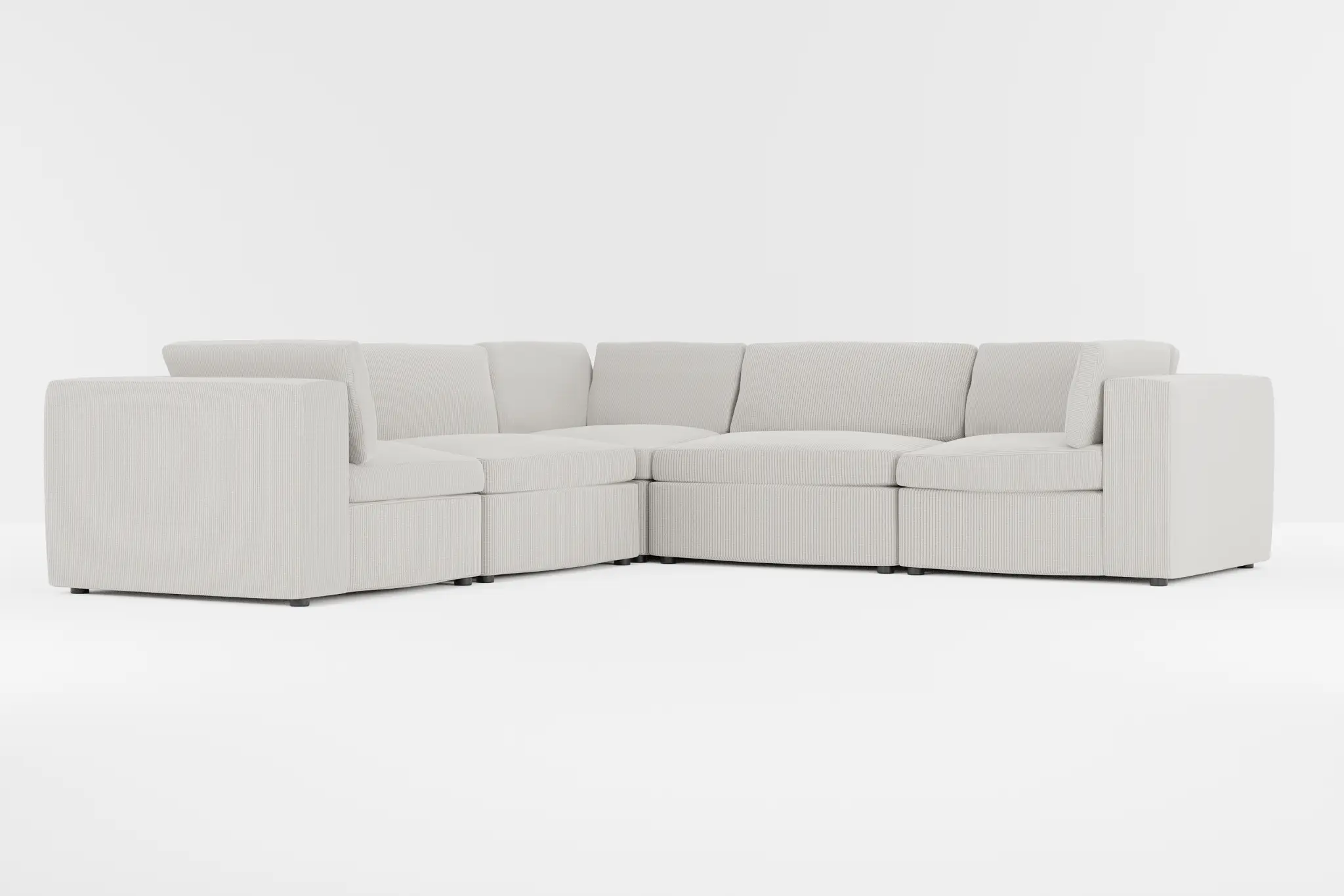 Destin Lucy Light Beige Fabric 5-piece Modular Sectional Destin Lucy Light Beige Fabric 5-piece Modular Sectional