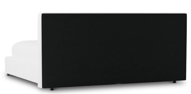 Grayton Revenue White 44" Upholstered Platform Bed