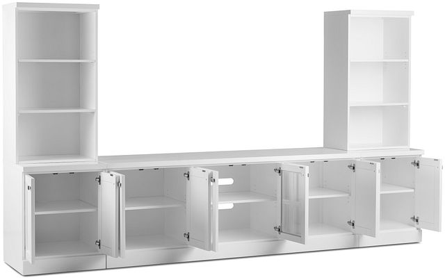 Newport White Large Door Entertainment Wall